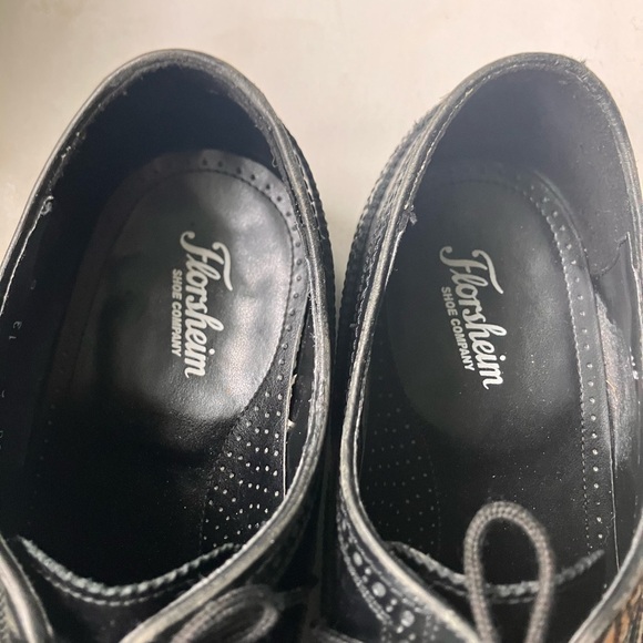 Florsheim Lexington Wingtip Oxford Black Leather size 13 Men’s - Picture 3 of 6